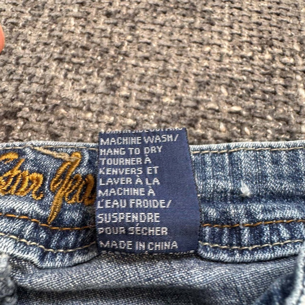 Urban Star Jeans Denim Shorts Womens 26 Blue Embroidered Y2K Flap Pocket 703643 - Picture 7 of 12